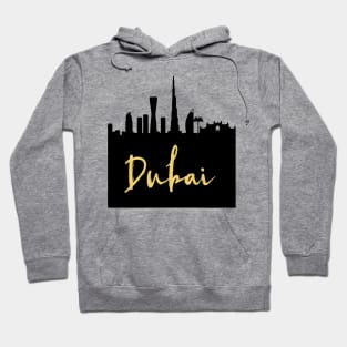 DUBAI UAE DESIGNER SILHOUETTE SKYLINE ART Hoodie